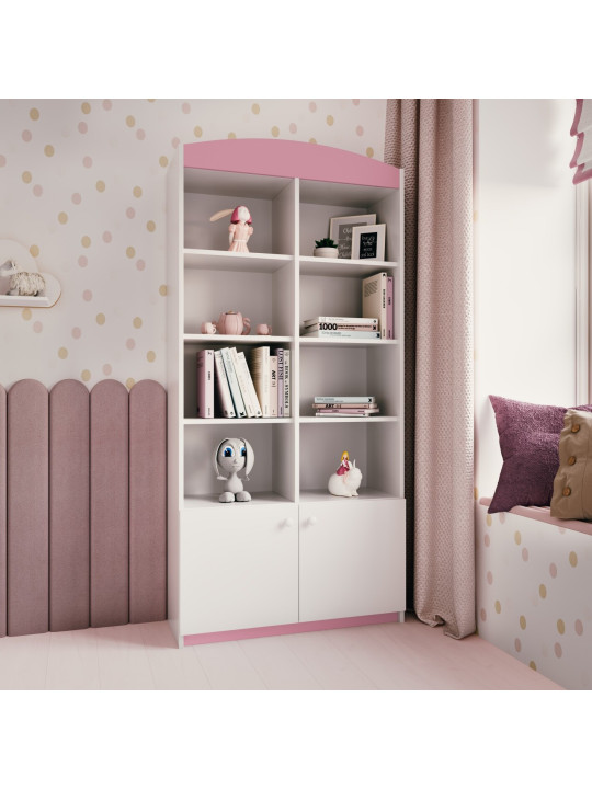 Children's Wide Bookcase Babydreams pink - Kocot Kids