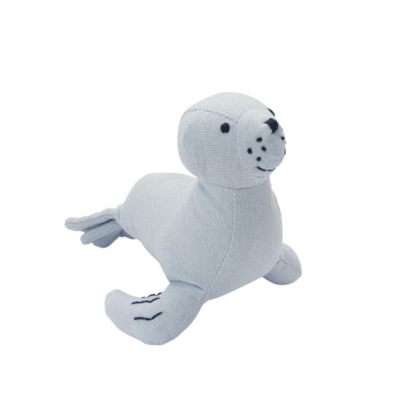 Giocattolo Foca Piccola in Lino Azzurro