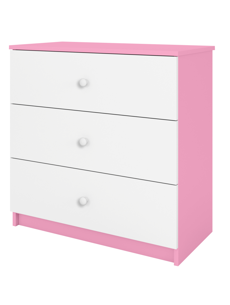 Cassettiera per bambine ragazze Babydreams in legno rosa - Kocot Kids