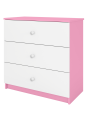 Cassettiera per bambine ragazze Babydreams in legno rosa - Kocot Kids