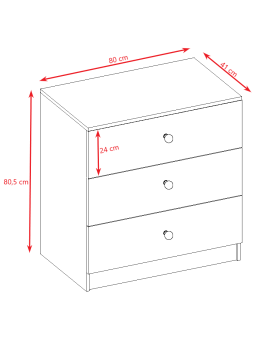Children's chest of drawers Babydreams - Kocot Kids