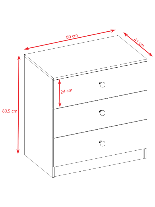 Children's chest of drawers Babydreams - Kocot Kids