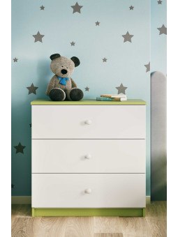 Cassettiera per bambini Babydreams in legno verde - Kocot Kids