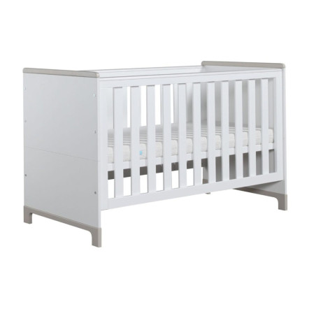 Children's bedroom Cot Bed 140x70 in white and grey or pink Pine Wood - Mini Collection