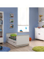 Children's bedroom Cot Bed 140x70 in white and grey or pink Pine Wood - Mini Collection
