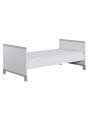 Culla trasformabile in Lettino 140x70 per la Cameretta dei Bambini in Legno di Pino bianco e grigio o rosa - Collezione Mini