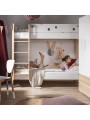 Letto a castello per bambini bianco con scaletta contenitore Funflex – Inmondo