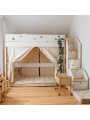 Funflex white children's High Bed with storage stairs – Inmondo