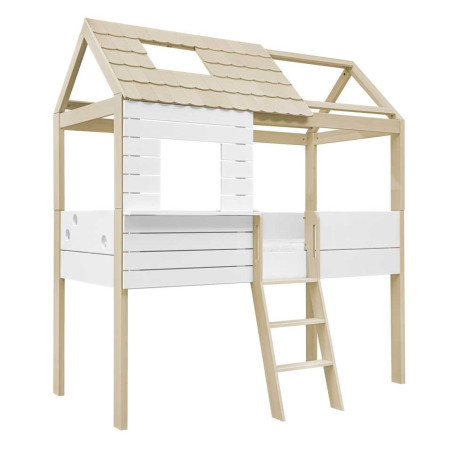 Letto a casetta bianco Funflex con tetto finestra – Inmondo