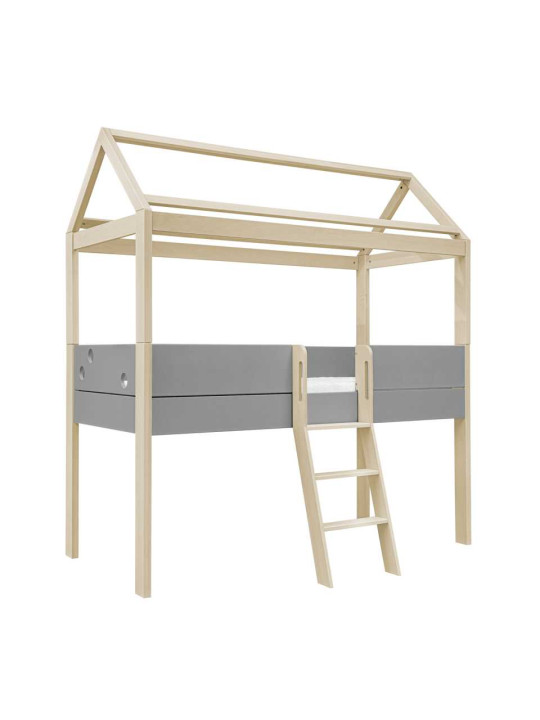 Letto a casetta grigio Funflex con tetto finestra – Inmondo