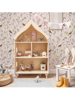 Children's Loren natural wood cabinet bookcase – Inmondo