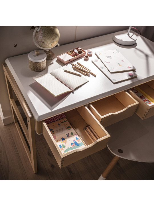 Funflex children's white height adjustable desk – Inmondo