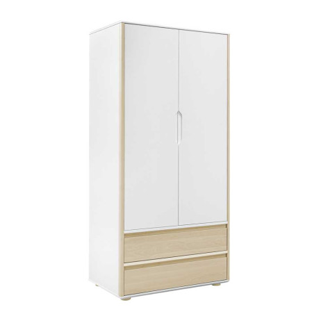 Funflex white 2-Door wardrobe for children bedroom – Inmondo