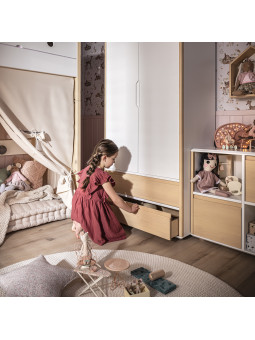 Funflex white 2-Door wardrobe for children bedroom – Inmondo