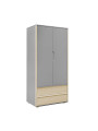Funflex grey children's 2-Door wardrobe – Inmondo