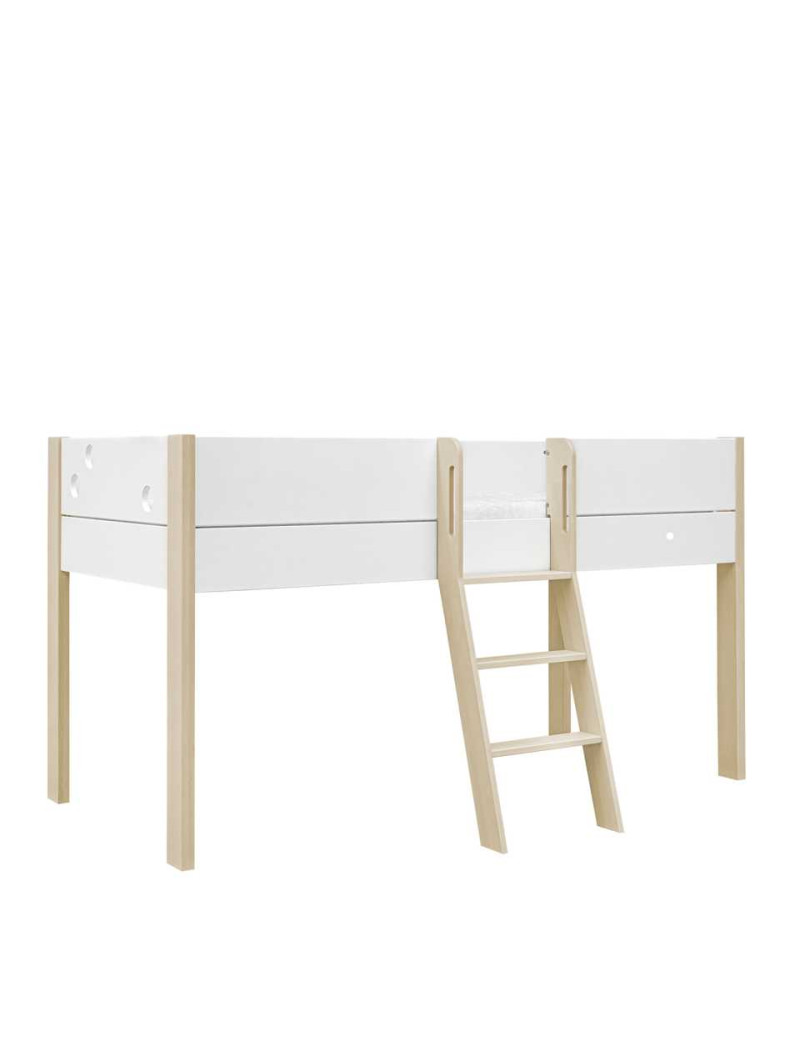 Letto singolo rialzato bianco per bambini Funflex – Inmondo