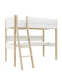 Letto a soppalco bianco per bambini con scrivania e mensola Funflex – Inmondo