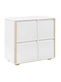 Funflex children's white chest of drawers with 4 wide fronts – Inmondo