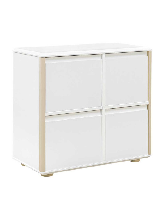 Funflex children's white chest of drawers with 4 wide fronts – Inmondo