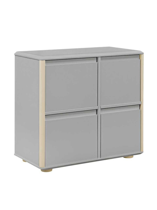 Comò in legno grigio per bambini Funflex con 4 ante – Inmondo