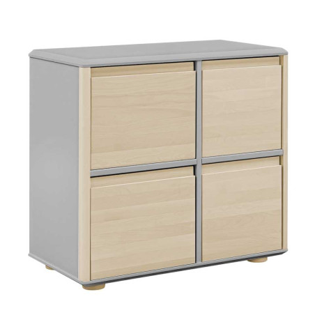 Comò in legno grigio per bambini Funflex con 4 ante – Inmondo