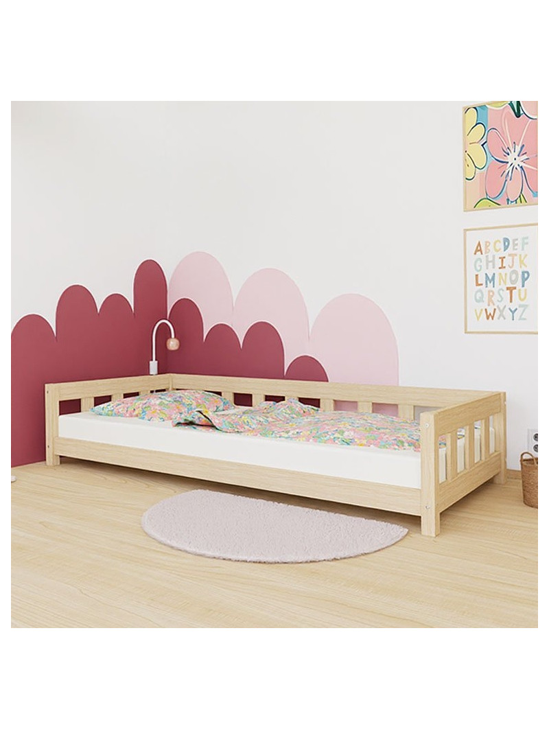 Low children's single bed Plotty with open entrance - Benlemi