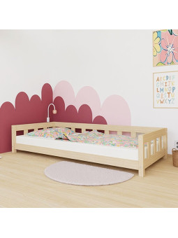 Low children's single bed Plotty with open entrance - Benlemi