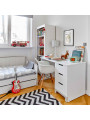 Children's bedroom Bookcase in white and grey or pink Pine Wood - Mini Collection