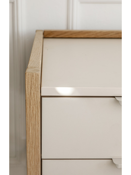 Scrivania Versa per ragazzi moderna con gambe in rovere - Bellamy