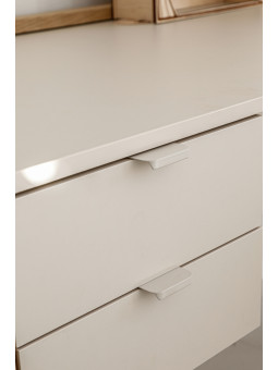 Scrivania Versa per ragazzi moderna con gambe in rovere - Bellamy