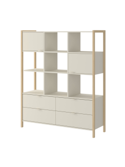 Versa Wide Bookcase for Kids & Teens Modern Oak-Leg Study - Bellamy
