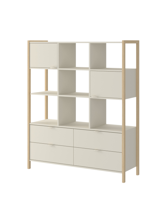 Libreria ampia Versa per ragazzi moderna con gambe in rovere - Bellamy