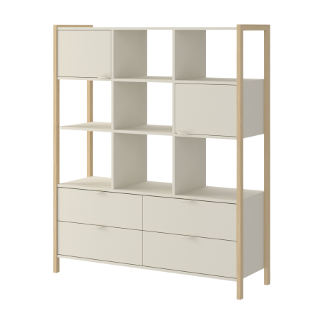 Libreria ampia Versa per ragazzi moderna con gambe in rovere - Bellamy