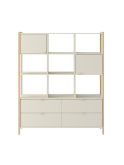 Libreria ampia Versa per ragazzi moderna con gambe in rovere - Bellamy
