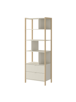 Libreria alta Versa per ragazzi moderna con gambe in rovere - Bellamy