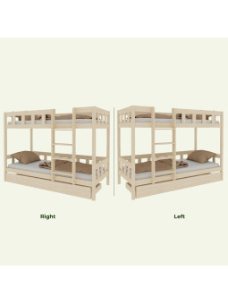 Children's Bunk bed Plotty with ladder - Benlemi