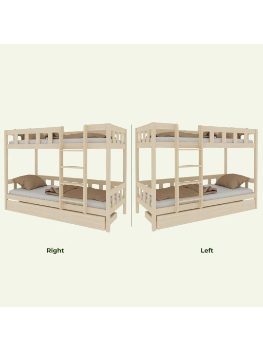 Children's Bunk bed Plotty with ladder - Benlemi