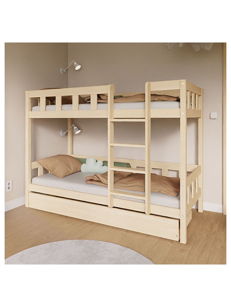 Children's Bunk bed Plotty with ladder - Benlemi