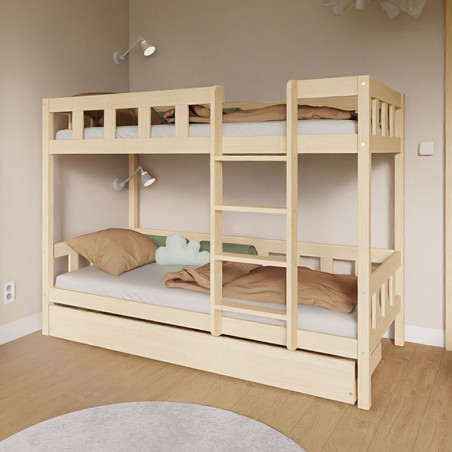 Children's Bunk bed Plotty with ladder - Benlemi