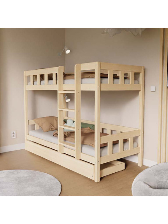 Letto a castello per bambini Plotty con scaletta - Benlemi