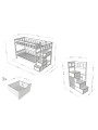 Children's Bunk bed Plotty with storage stairs - Benlemi