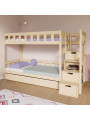 Children's Bunk bed Plotty with storage stairs - Benlemi