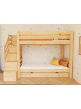 Letto a castello Atlas con scala contenitore laterale - Benlemi