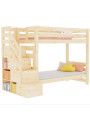 Children's bunk bed Atlas with side storage stairs - Benlemi