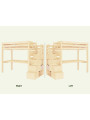 Children's Loft Bed Makalu with storage stairs and desk - Benlemi