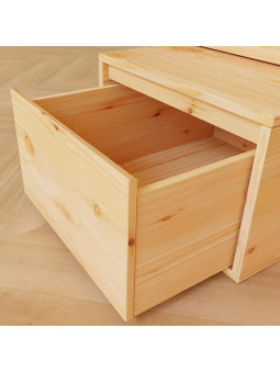 Children's Loft Bed Makalu with storage stairs and desk - Benlemi