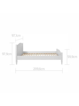 Letto 90x200 con spondina Royal - BellAmy