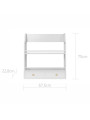 Wall Shelf for children's bedroom in white wood with large drawer Royal collection by BellAmy