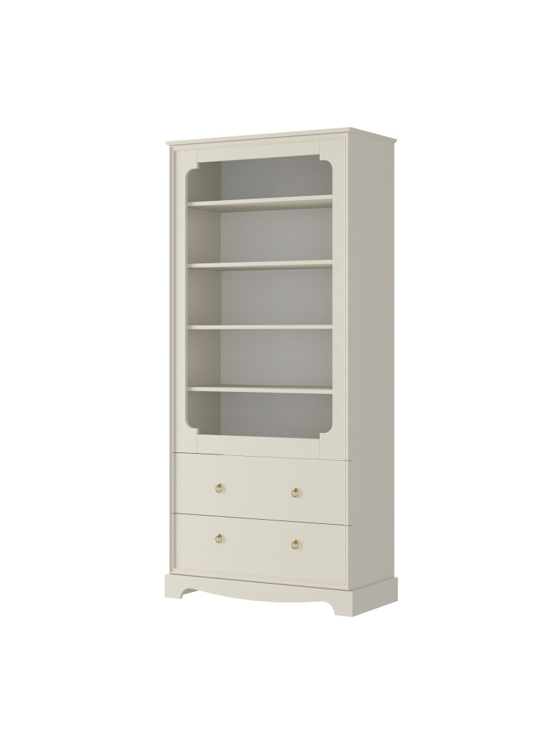 Children's Wall Bookcase with Drawers Royal latte - BellAmy
