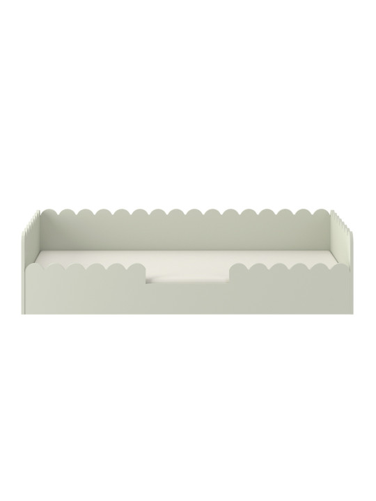 Children’s bed Book Nook in Montessori style 80x160 with drawer sage green - BellAmy